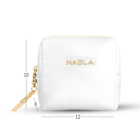 Puffy Beauty Bag - White Small - NABLA Cosmetics
