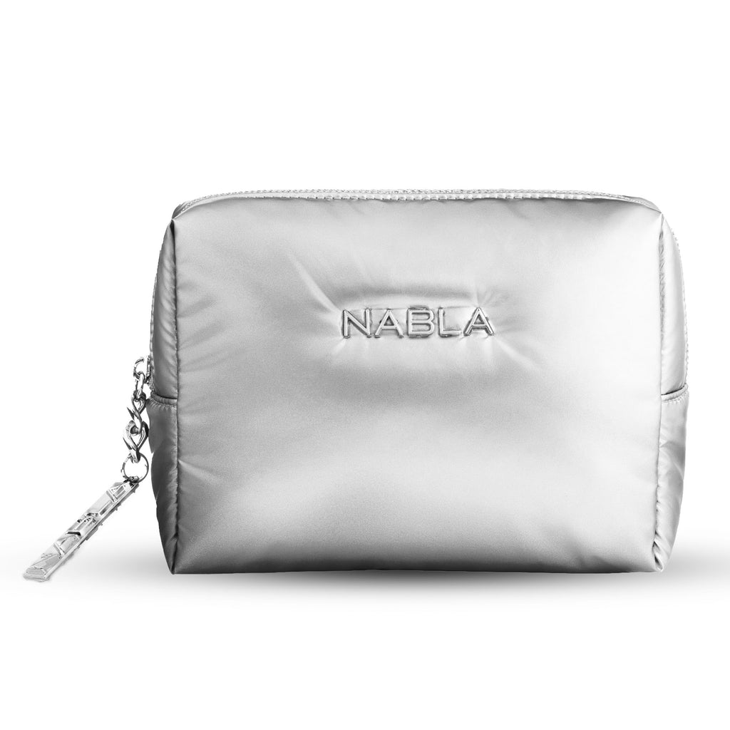 Puffy Beauty Bag - Silver Medium