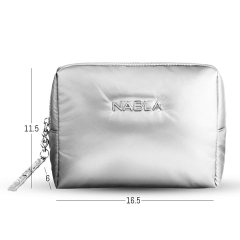 Puffy Beauty Bag - Silver Medium